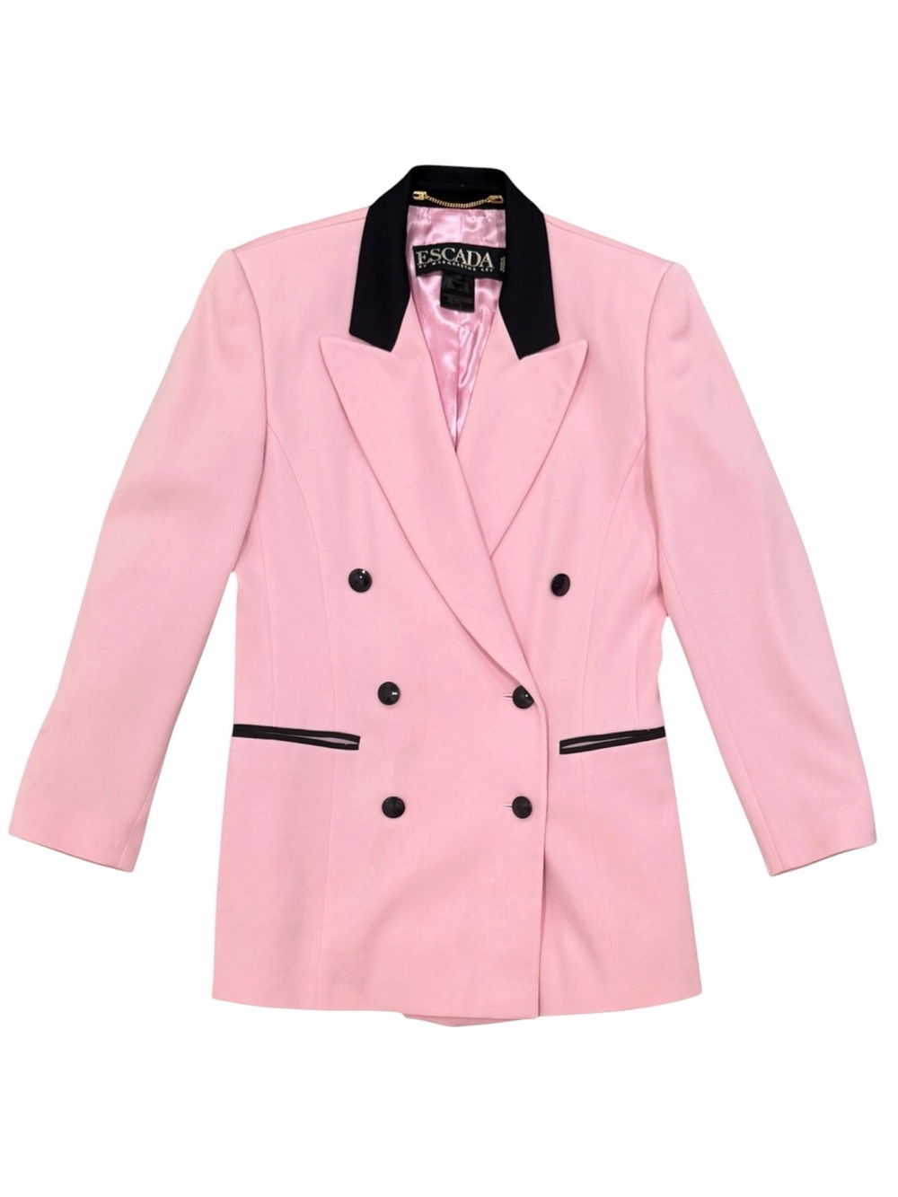 Vintage 80s ESCADA Margaretha Ley Pink
Wool Power Blazer